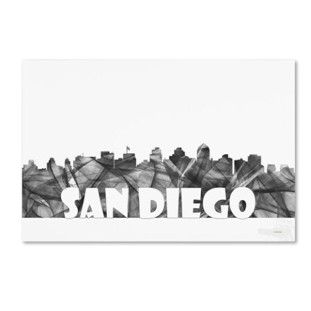 Marlene Watson 'San Diego California Skyline BG-2' Canvas Art,30x47